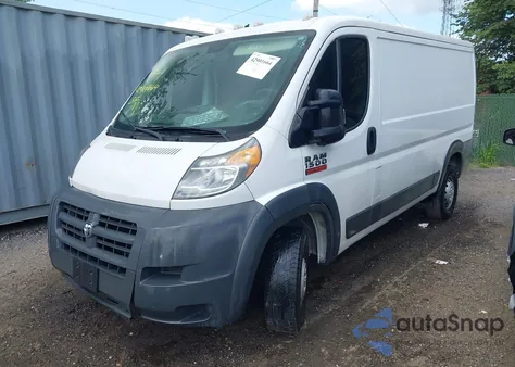 2017 Ram Promaster 1500 Low Roof 136 Wb z USA, uszkodzony, nr VIN 3C6TRVAG0HE536551